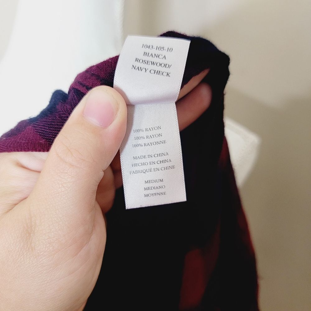 Rails Bianca Buffalo Check Plaid Button Down Shirt Dress Medium - Picture 9 of 9